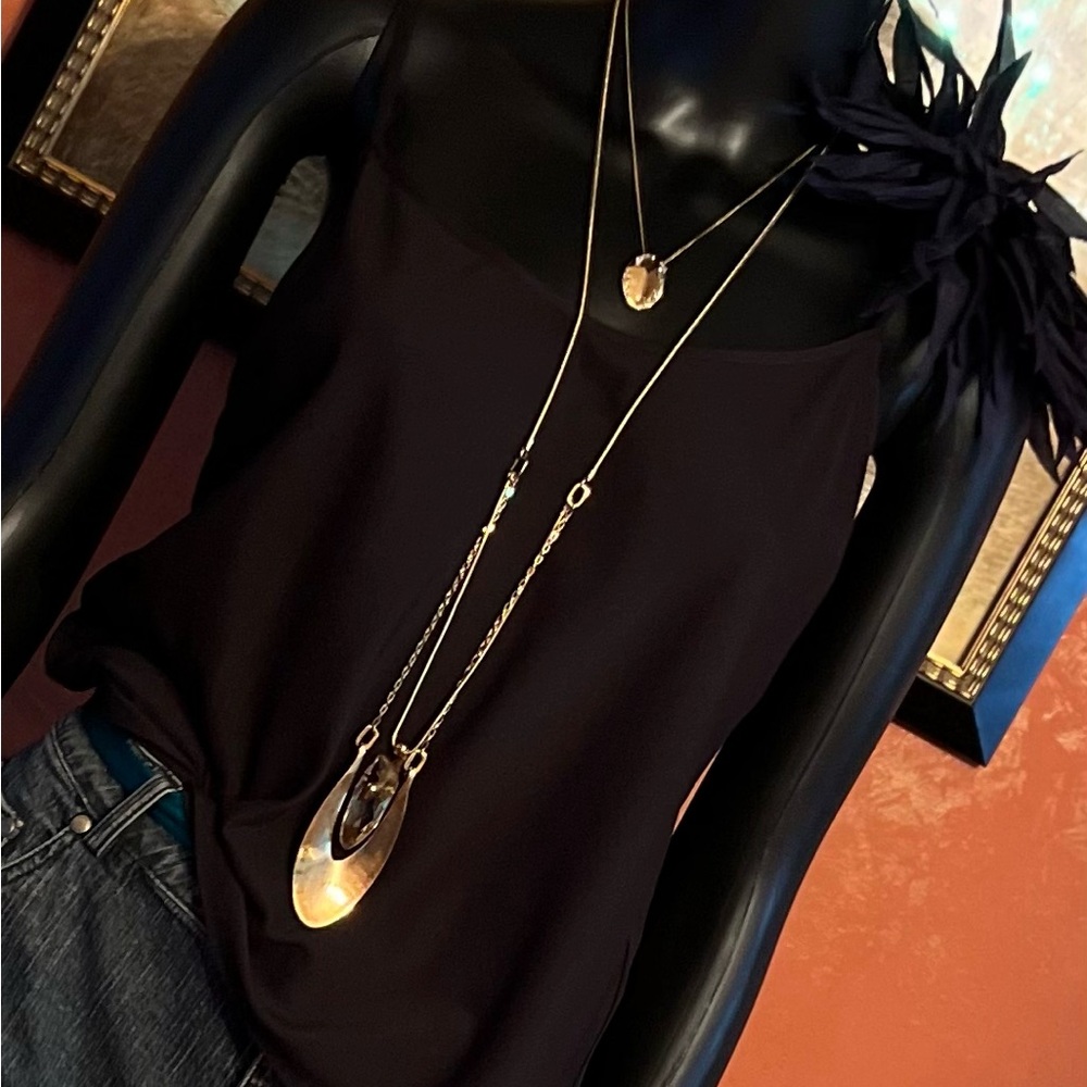 Chic Black 100% Silk Camisole Top